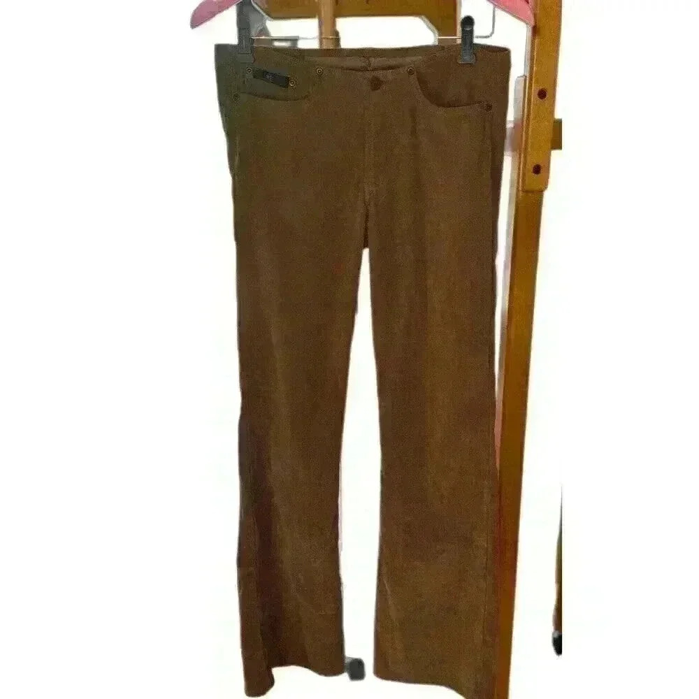 Y2K 2000s 90s Lei Brown Low Rise Soft Flare Pants Womens Size 7